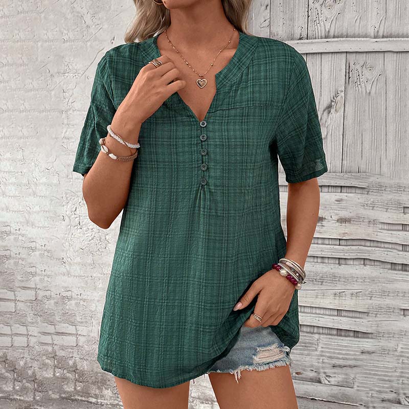 Blouse À Carreaux Vintage