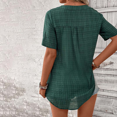 Blouse À Carreaux Vintage